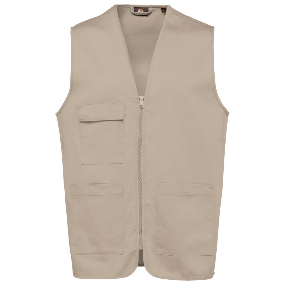 WK Designed To Work Unisex gilet in polykatoen met veel zakken bedrukken