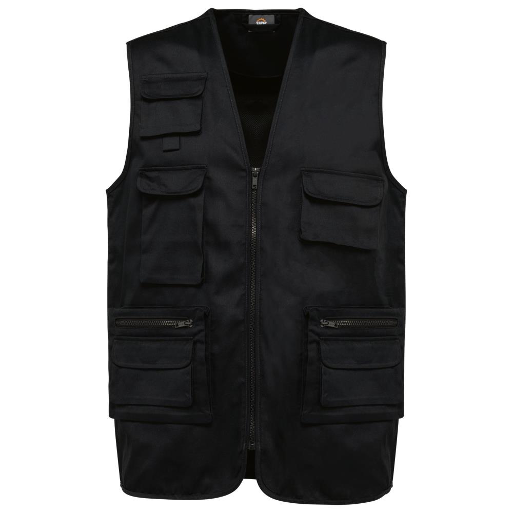 WK Designed To Work Gevoerd unisex gilet in polykatoen met veel zakken bedrukken - Afbeelding 2