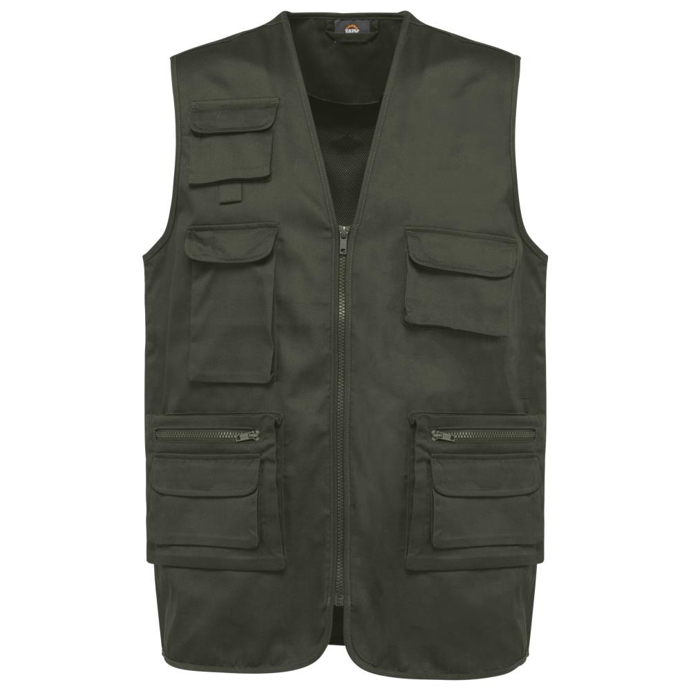 WK Designed To Work Gevoerd unisex gilet in polykatoen met veel zakken bedrukken - Afbeelding 3