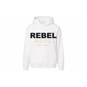 Rebel Soul (Wit) Hoodie — streetwear-design