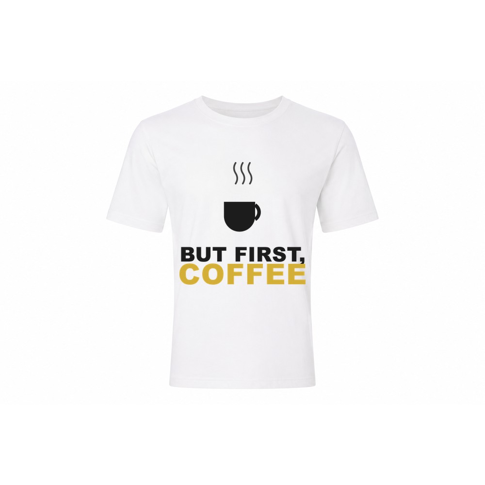 But First, Coffee T-shirt — grappig food-design - Afbeelding 2