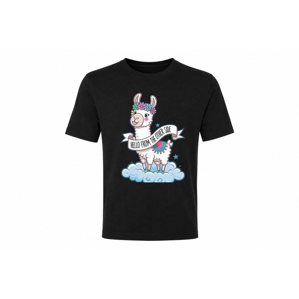 Kids Tee — Lama met Bloemen