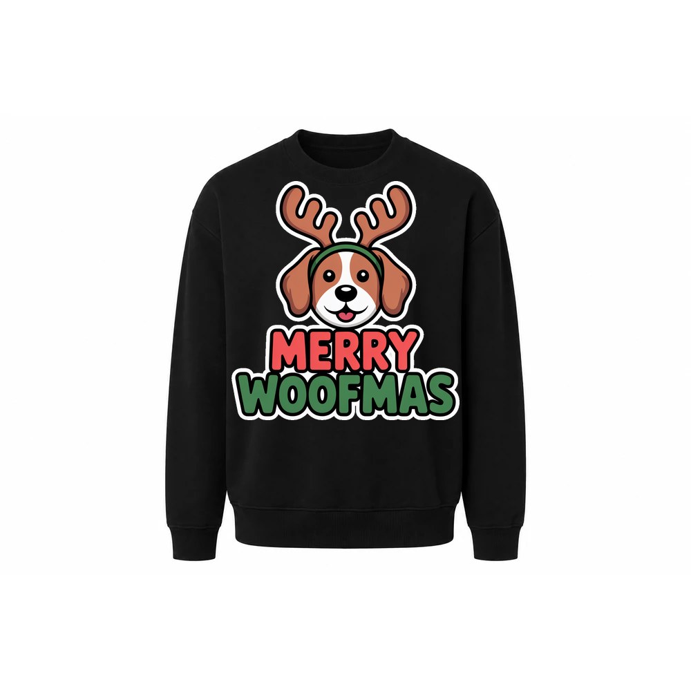 Foute Kersttrui — Merry Woofmas (Kersthond)