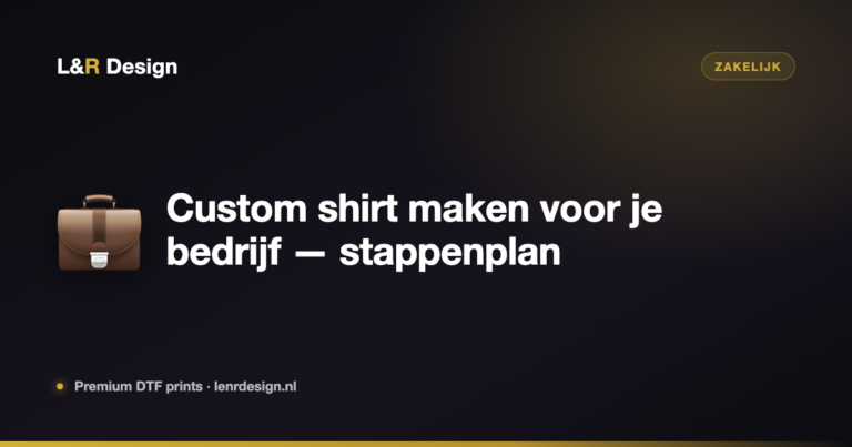 Custom shirt maken voor je bedrijf — stappenplan