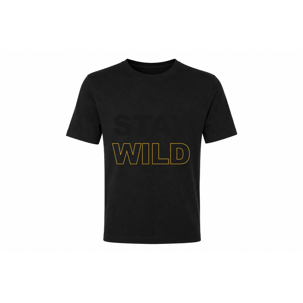 Classic Tee — Stay Wild (Wit)